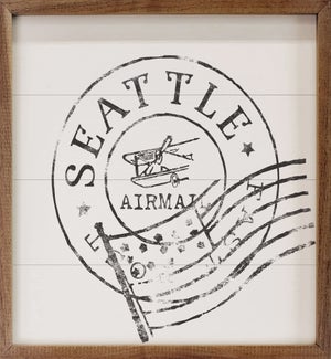 Personalized City Stamp Airmail White